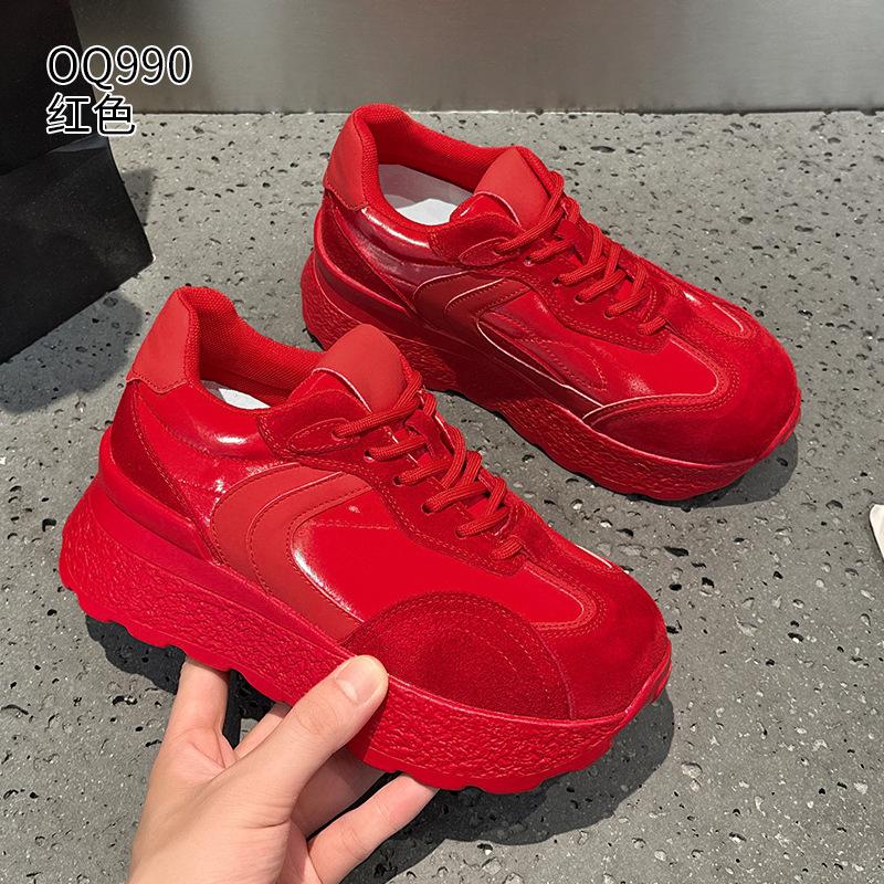 Plateau-Schuhe Forrest Gump Herbst Neu Leder College-Stil Sport und Freizeit Dad Shoes