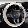 Car Steering Wheel Cover Winter Plush New Style Warm and Sweat-Absorbent Cute Ladies High-End Round Handle Cover Car Decoration