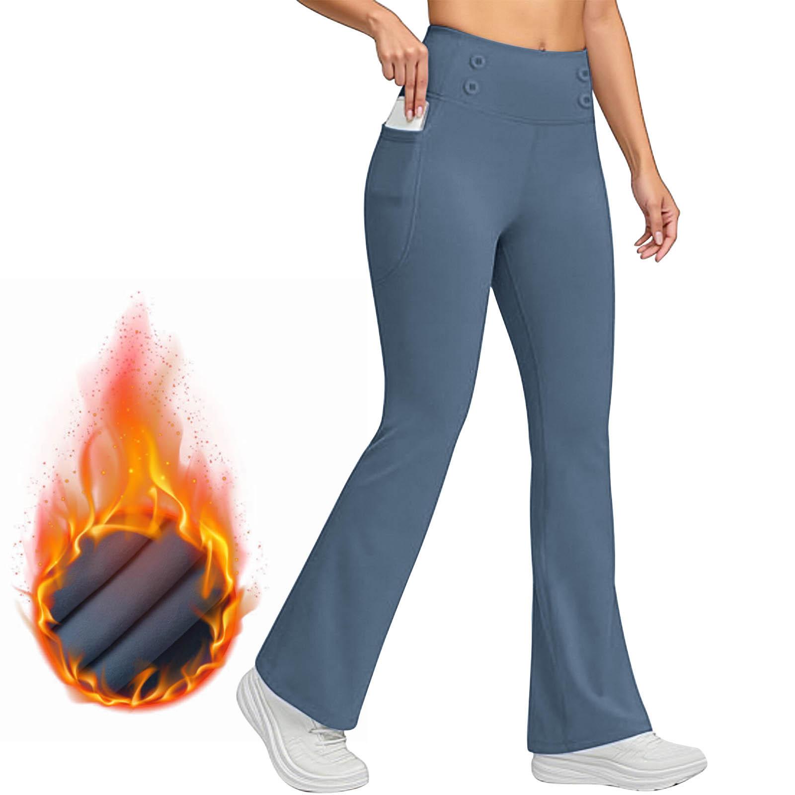 

Women s Fashionable Solid Color Warm Base Yoga High Waist Slimming And Slimming Casual Pants XL