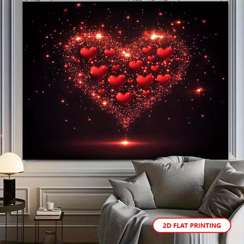 2D Rote Herzen Glitzer Hintergrund, Schwarzer Hintergrund Fotografie Hintergrund