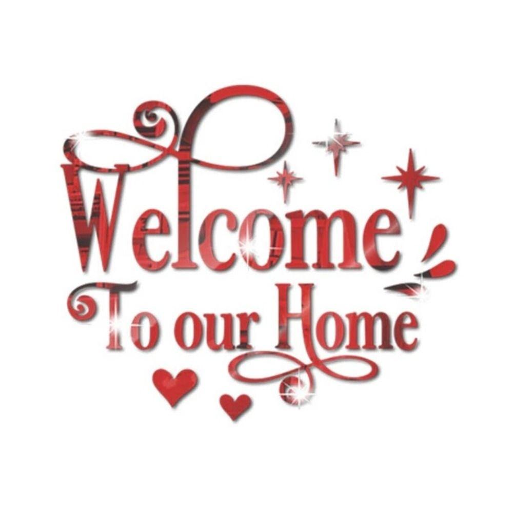 

3D Дзеркальна наклейка з англійським алфавітом, DIY Дизайн літер, Акрилова дзеркальна настінна наклейка, Самоклеюча художня фреска, 3D Знаки літер, Декаль червоний