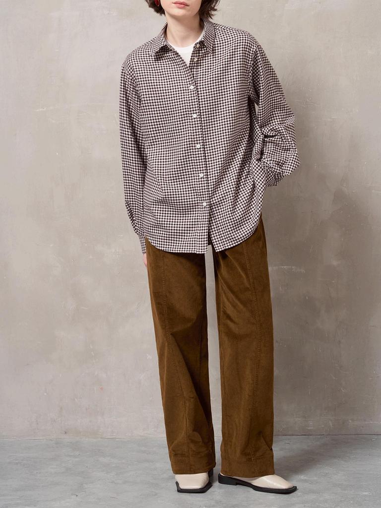 2025 New Women's Korean-Style Plaid Brushed Shirt - Loose Fit