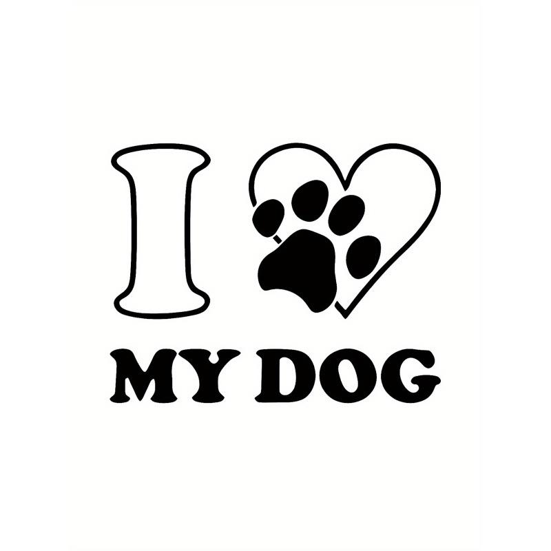 European Sizes Women's I Love Dogs Lettering T-Shirt - Cute Puppy & Dog Owner Outfits, Short Sleeve Round Neck Summer Top with Dog-Themed Print