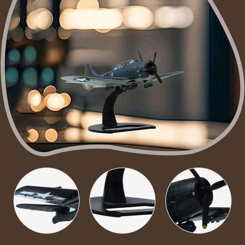 1:72 Scale F6F Fighter Model Plane Figurine Souvenir Realistic Ornament Airplane Display for