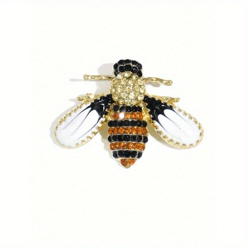 Spilla a forma di ape con strass carini Accessori da festa da donna Spille corsage con perle a forma di insetto Accessori per abbigliamento Cardigan Completo Regalo