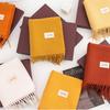 New Solid Color Maillard Imitation Cashmere Scarf for Women in High End Versatile Simple and Warm Scarf