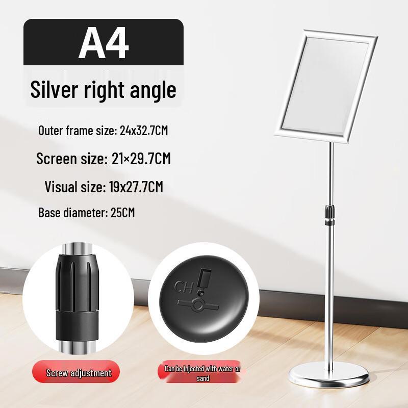 Retractable A4 Aluminum Display Sign Stand