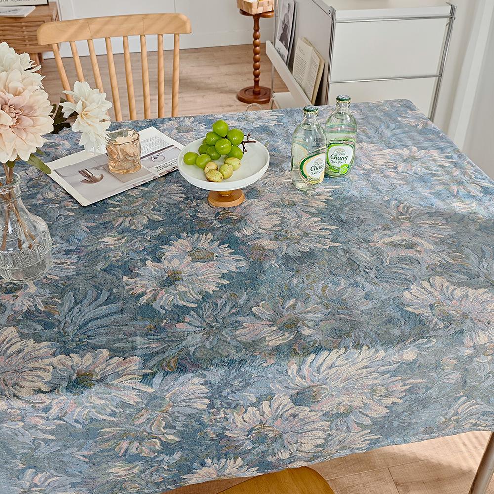 French Tpu Waterproof Oilproof And Anti-Scald Tablecloth Coffee Table Disposable Rectangular Household Tablecloth Light Luxury High-End