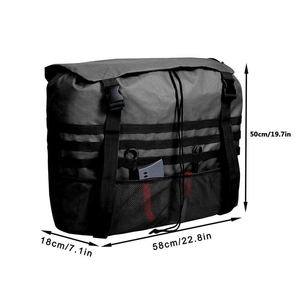 Jiawu Spare Tire Trash Spare Tire Storage Bag Heavy Duty Truck Tailgate Trash Large Retrieval Gear Firewood Camping Cargo Storage Bag Rack for SUV Car