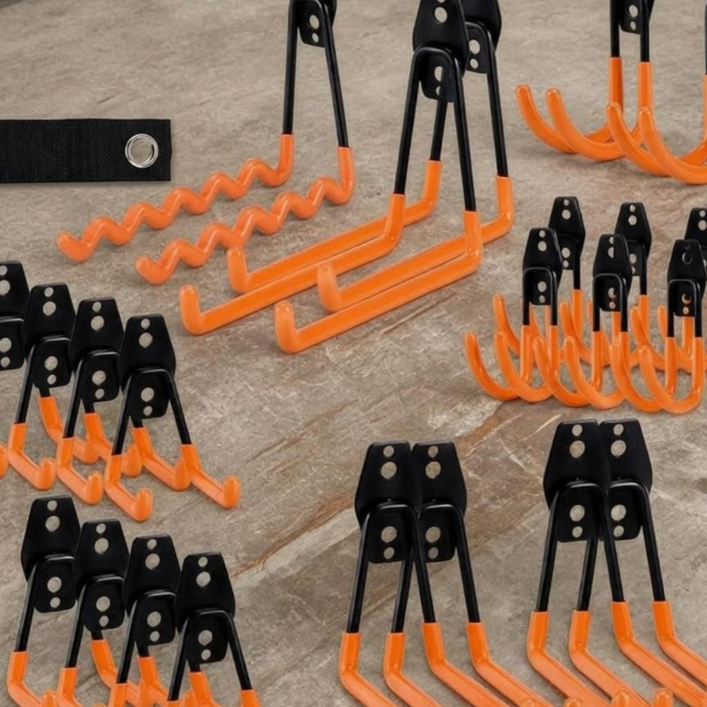 24 Pieces Steel Tool Hooks Long-Lasting for Workshop, Gardeners