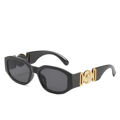 Moda irregular óculos de sol masculino retangular pequeno quadro óculos de sol hip hop viagens ao ar livre óculos de sol