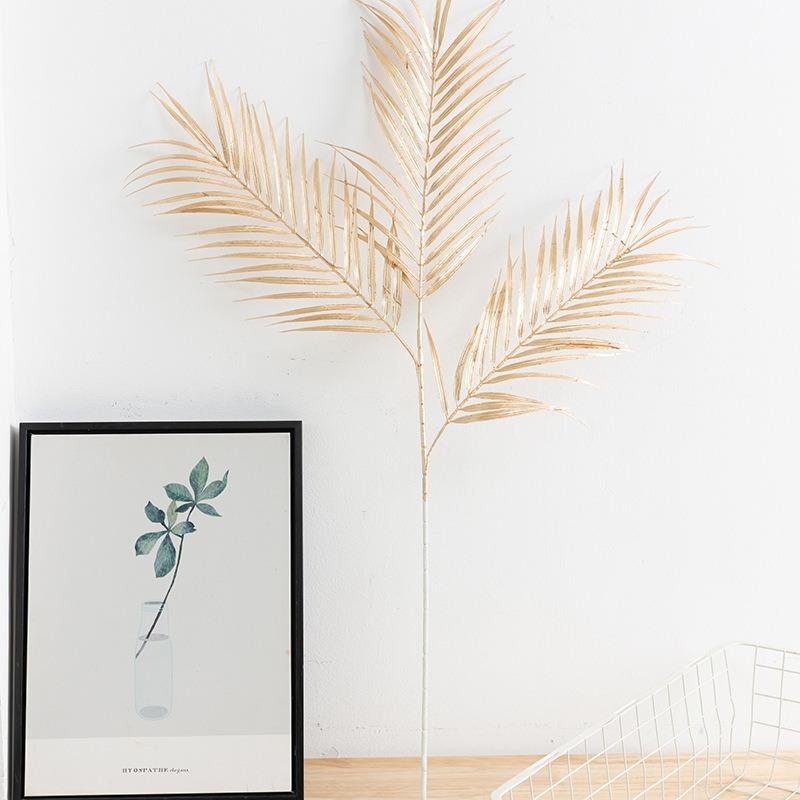 Buquê de Flores Artificiais Douradas Ornamento de Planta Falsa para Decoração de Casa, Quarto, Decoração de Natal, Ano Novo, Presentes, Acessórios