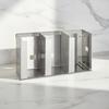 Cup Dispenser Holder Organizer Lid Storage Rack Divider Stainless Steel Space Saving
