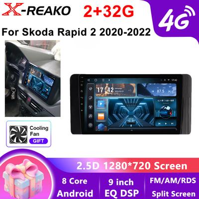 Autorádio Android 13 Pro Škoda Rapid 2 2020 - 2022 GPS Multimediální přehrávač Navi Hlavní jednotka Stereo 360 Kamera DSP BT Video RDS Audio