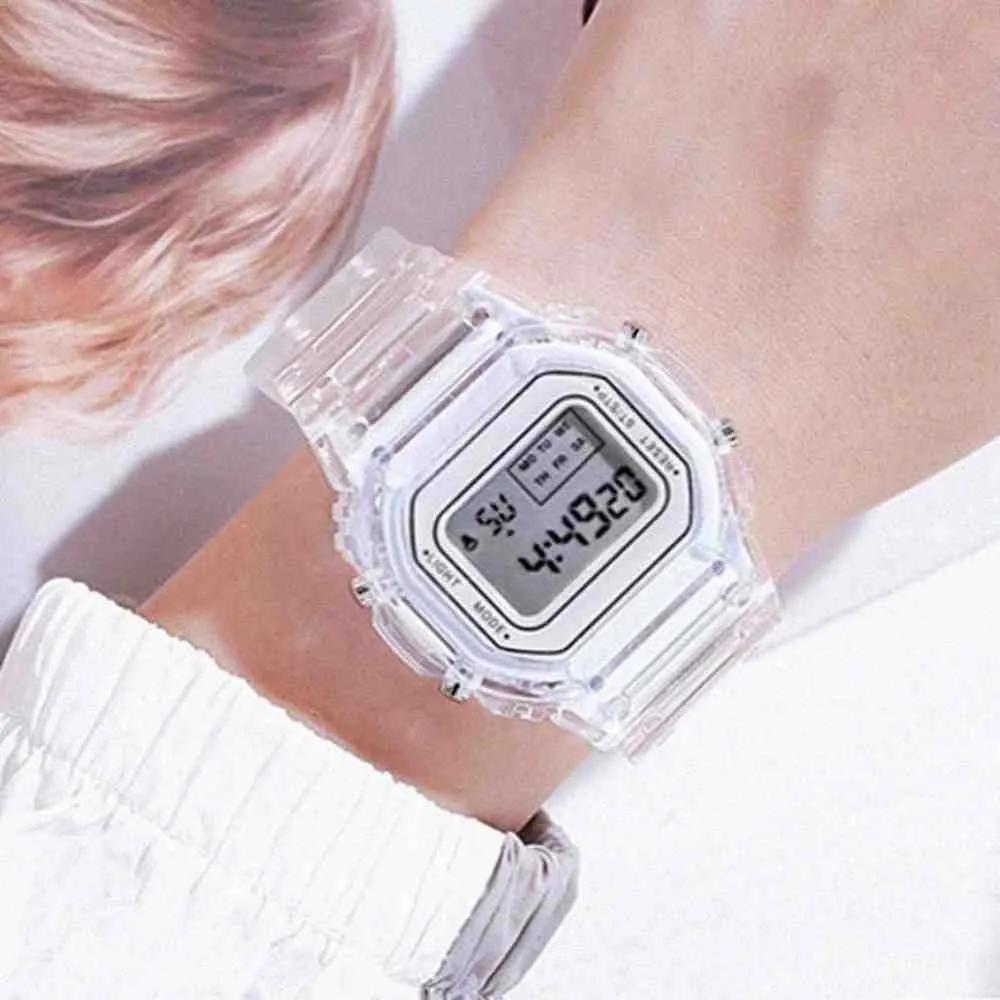 Kkumol Transparent Digital Wristwatch Men s Digital Watch Sports Wristwatch Summer Watch Men s Watch Transparent digital watch
