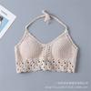 Be careful with the machine versatile vacation women's summer new suspender hollow crochet embroidery short vest women