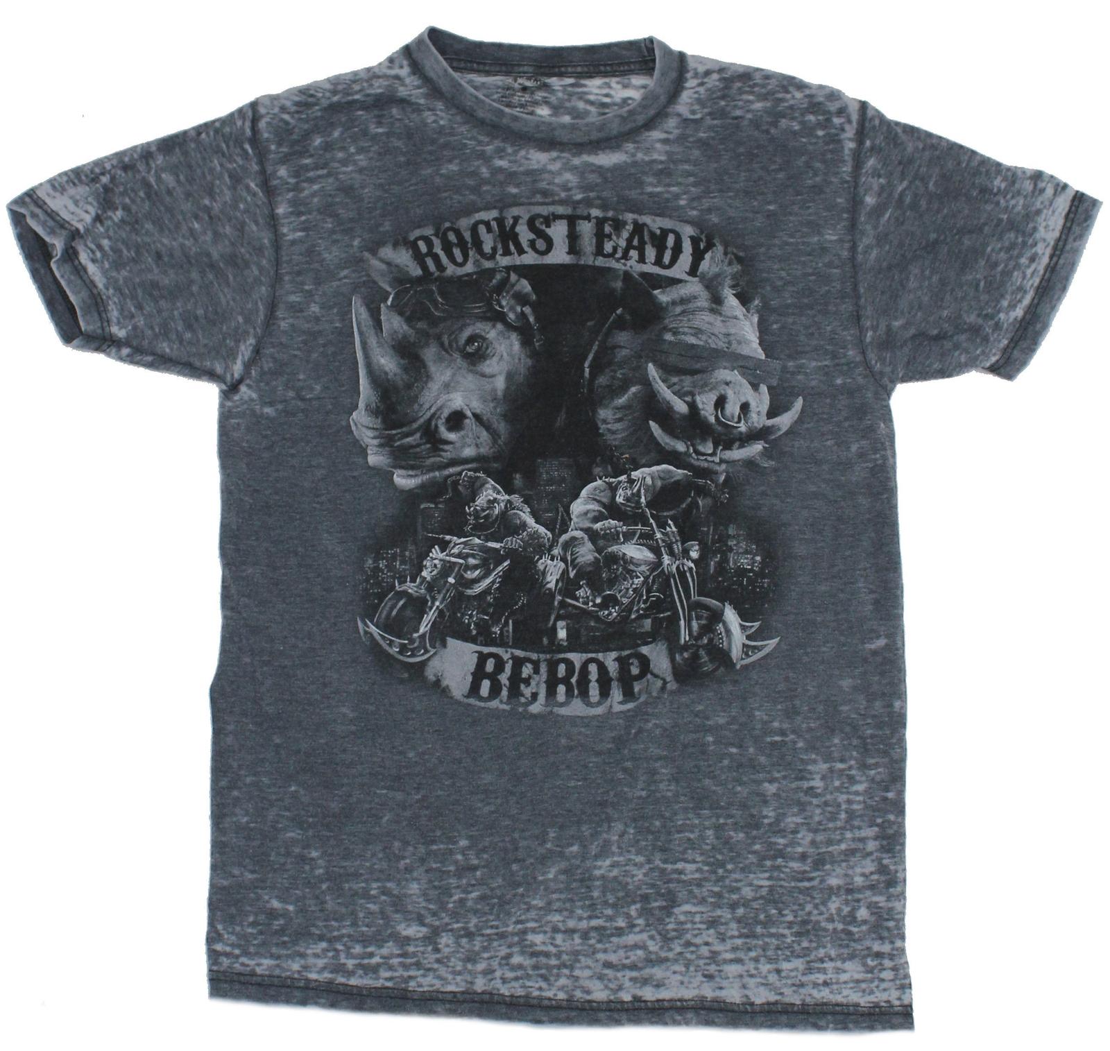 Teenage Mutant Ninja Turtles Mens T-Shirt - Rocksteady & Beebop Style Movie S