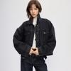High-Quality Smoke Grey Retro Loose Denim Jacket for Women - 2025 Autumn Collection