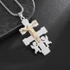 Męski Punkowy Najnowszy Krzyż Rycerz Świątynny Klasyczny Wisiorek Naszyjnik Męski Amulet Biżuteria