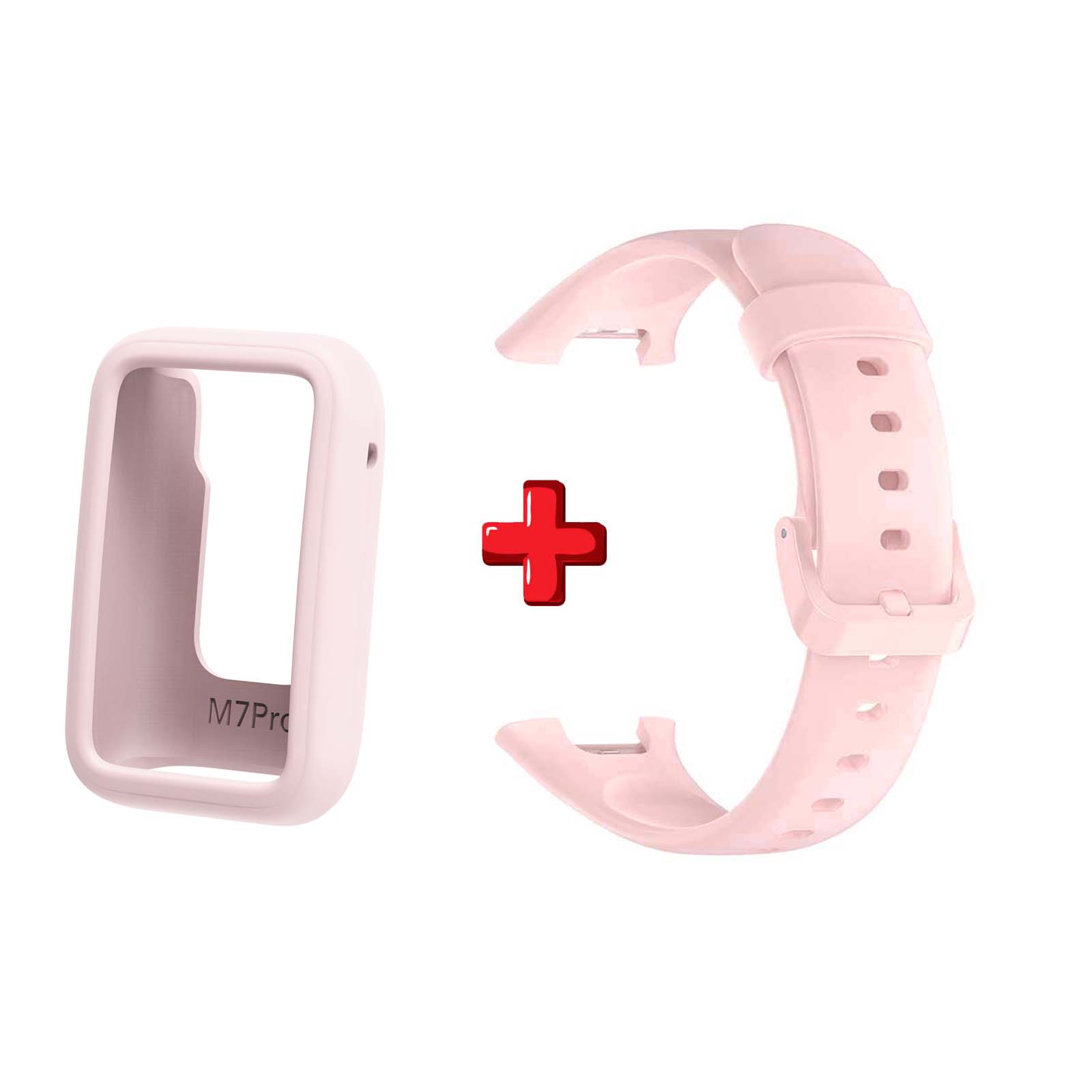 

Silicone Strap For Xiaomi Band 7 Pro Soft Smart Watch Band Sport Protective Case Fitness Bracelet Correa Replacement Accessories рожевий