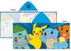 POKEMON TOWEL with HOOD BEACH BATH QUICK-DRYING 60 X 130 Cm CHILDREN