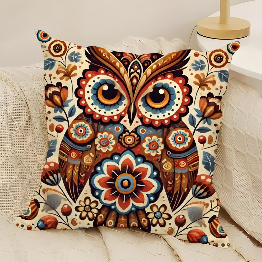 Fashing Natural Floral Colors Pillow Case Natural Linen Double-Sided Printing Sofa Home Decor Cushion Cover