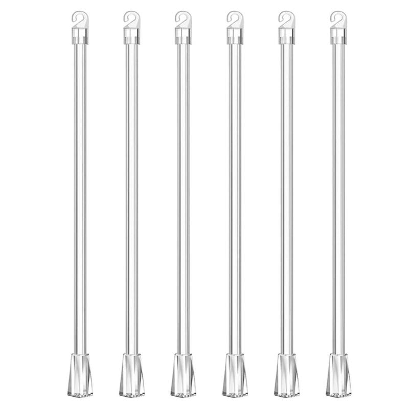 43cm Stor Uzatma Pencere Perdesi Çekme Çubuğu Seti Ev ve Ofis Pencere Dekorasyonu için Şeffaf