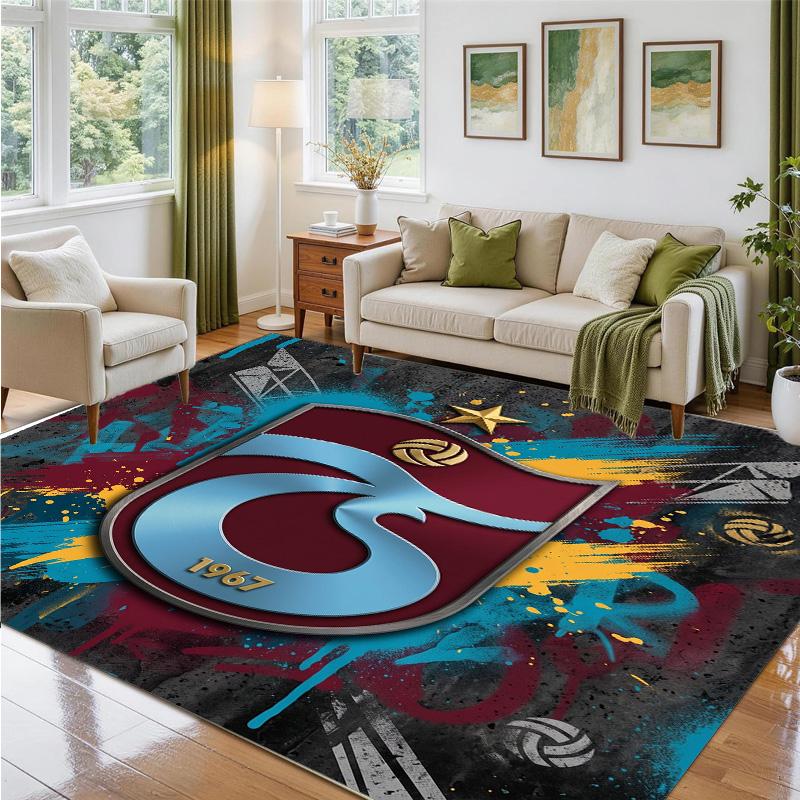 Trabzonspor FC Design Kristall-Samt-Teppich Weiche Dekorationsmatte für Schlafzimmer Eingang