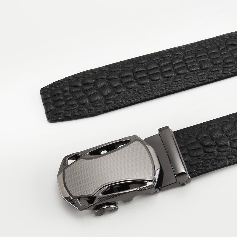 

Мужской ремень из натуральной кожи, двусторонний, из коровьей кожи верхнего слоя, деловой, повседневный, с автоматической пряжкой 110-130cm