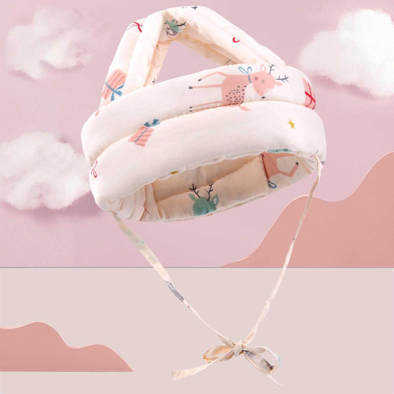 

Детский защитный шлем, защитная шапка для малышей, защита от падения, детская шапка, которая учится ходить, регулируемый защитный головной убор розовый