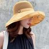 Women's Sunshade Hat Portable Folding Wide-brimmed Hat For Travel Camping Fishing Spring Summer UV Resistant Large Eave Hat