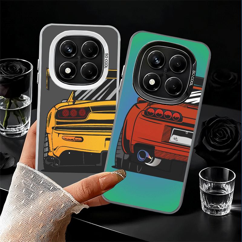 JDM Sports Cars Minimalist Design Shockproof Phone Case for Xiaomi Redmi Note 15 14 13 12 Pro Plus 11 11S 11T 5G Cover Anti Fall