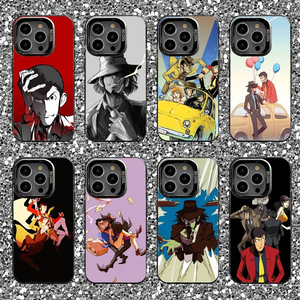 L-Lupin the Third Phone Case For iPhone 16,15,14,13,12,11,Pro,XS,Max,Plus,Mini,SE Black Candy Matte Shockproof Cover