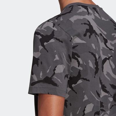 T Shirts Men's Black Crew Neck Moderate Straight Fit GK9951
