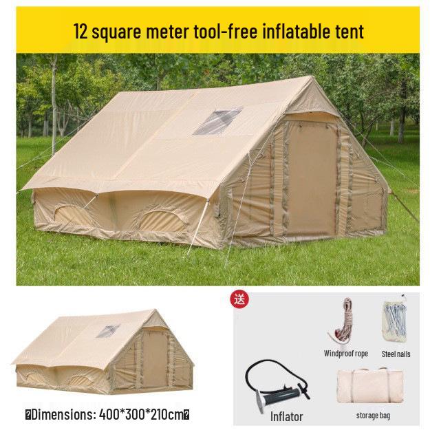 Schnell aufklappbares tragbares aufblasbares Campingzelt - Verdicktes regendichtes Oxford-Gewebe, kein Aufbau, faltbar für Picknick im Freien