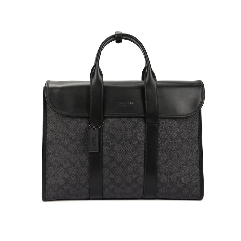 Coach Gotham Monogram Print Detachable Shoulder Strap Large Capacity Coated Canvas And Calfskin Tote Shopping Bag Men Tote Bags C5319-JIO1U