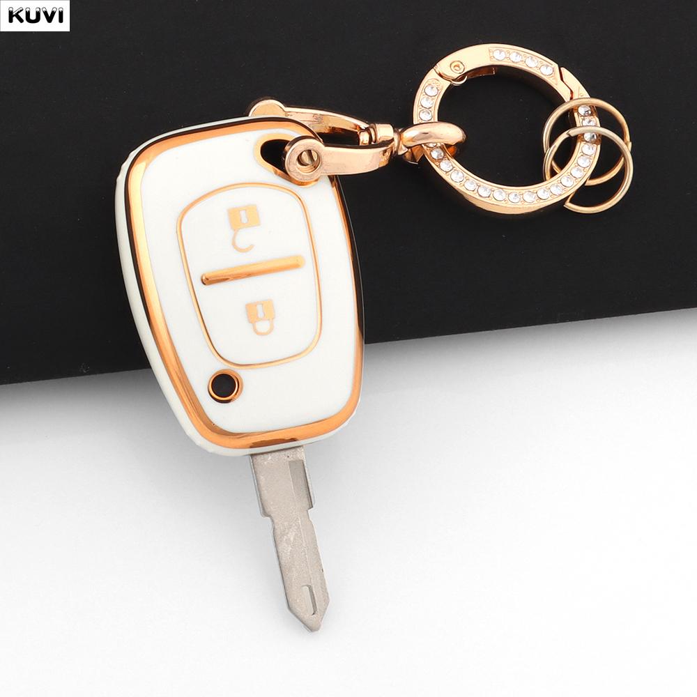 Tpu 2 Button Car Key Case Cover Shell For Renault Kangoo Traffic Master For Opel Vivaro Movano For Nissan Holder Keychain Fob