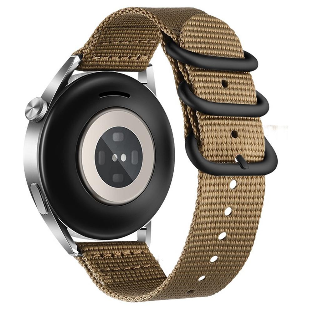 22mm Double Loop Nylon Watchband for Huawei Watch GT 6/5/5 Pro 4 46mm Black Buckle Braided Strap