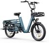 OT01 Blaues Elektrofahrrad, 250W Motor, Höchstgeschwindigkeit von 25 km/h, 48V 27AH Akku, 20*2.6 Zoll Reifen, Aluminiumlegierungsrahmen