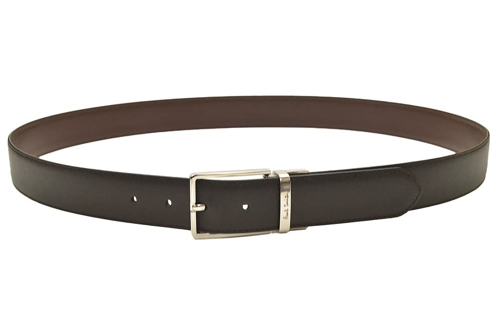 Paul Smith Reversible Leather Men's Belt, Adjustable, Eps22s211, M1A-4437-CCUT, Black/Brown