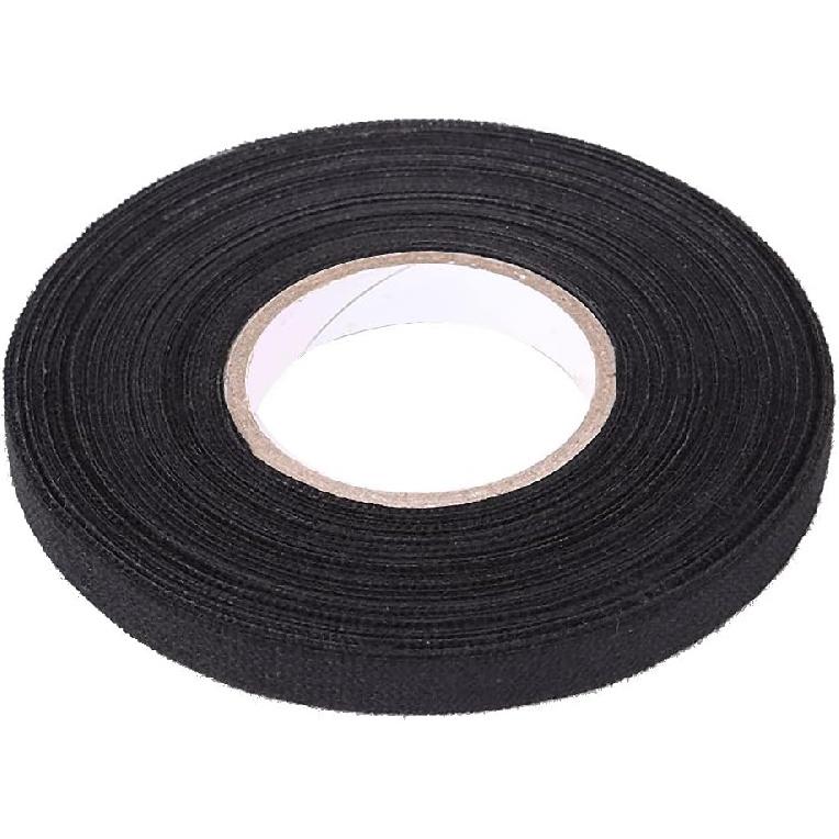 Keenso Felt Tape Automotive, Multipurpose Car Wiring Harness Self Adhesive Anti Squeak Rattle Tape Dash, Black (9mm × 25m)
