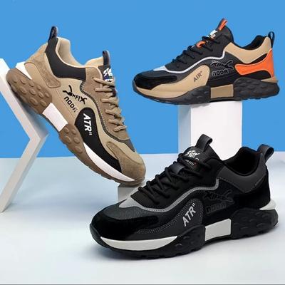 New Leather Sneakers Comfortable Platform Casual Shoes Green Trend Dad Shoes Soft-soled Running Shoes