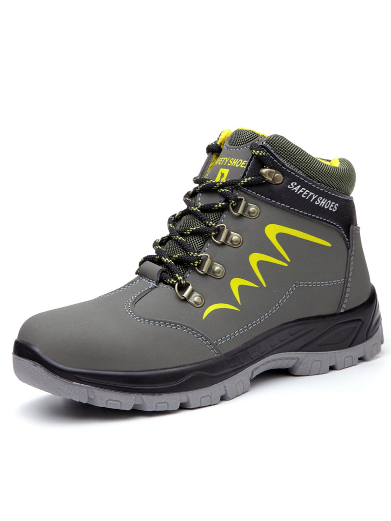 

Man Safety Shoes Puncture-Proof Work Sneakers Lightweight Work Shoes Men Steel Toe Shoes Safety Boots Indestructible Boots 46 зелёный