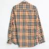 Burberry 21AW 8036773 Logo Embroidered Check BD Shirt Tops S beigeUsed