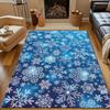 Winter Snowflakes Pattern Rug Patterned carpet, non slip mat suitable for living room and bedroom sofas