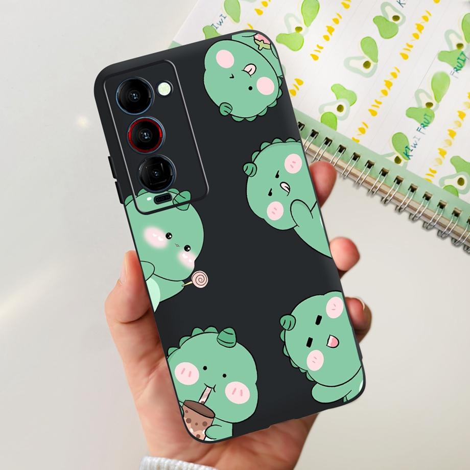 For Tecno Camon 18 P 18 Premier Camon18 Phone Case Capa Soft Liquid Silicone Bumper Etui Animals Flower Printed Funda Camon18