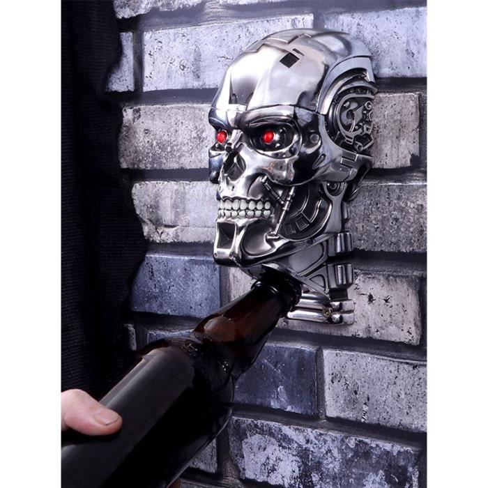 Décapsuleur - T-800 Terminator 2 - Métal - Blanc - Design Contemporain