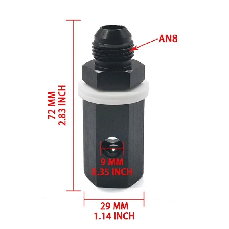 6AN 8AN 10AN Male Fuel Cell Tank Rollover Vent Valve Aluminum Black With Valve Exhaust System Auto Parts