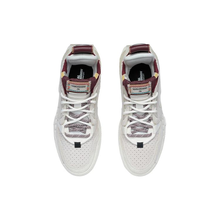 Li Ning Enlightenment Slip Resistant, Abrasion Resistant, Lightweight Mid top Skateboard Shoes Women's Snow AGCR448-2