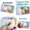 Giant Dumpling Squishy, Jumbo Dumpling Squishy Toy with Steamer, Anxiety Relief Squeeze Toy for Decompression and Sensory Play